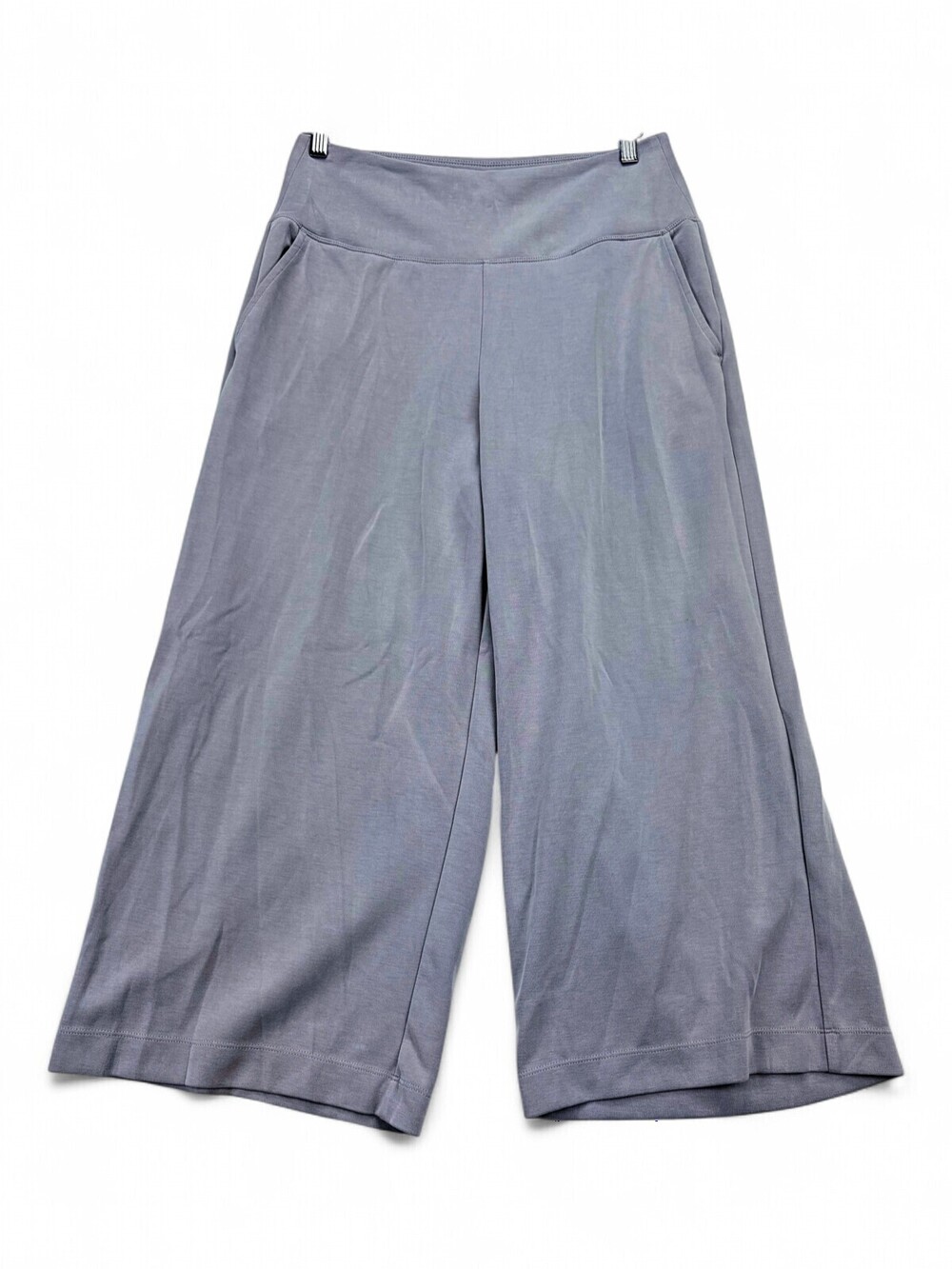 Athleta Wide-Leg Cropped Yoga Pants Size M Gray